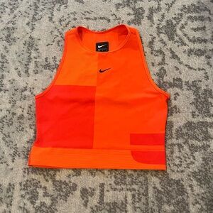 Nike orange crop workout sports bra top